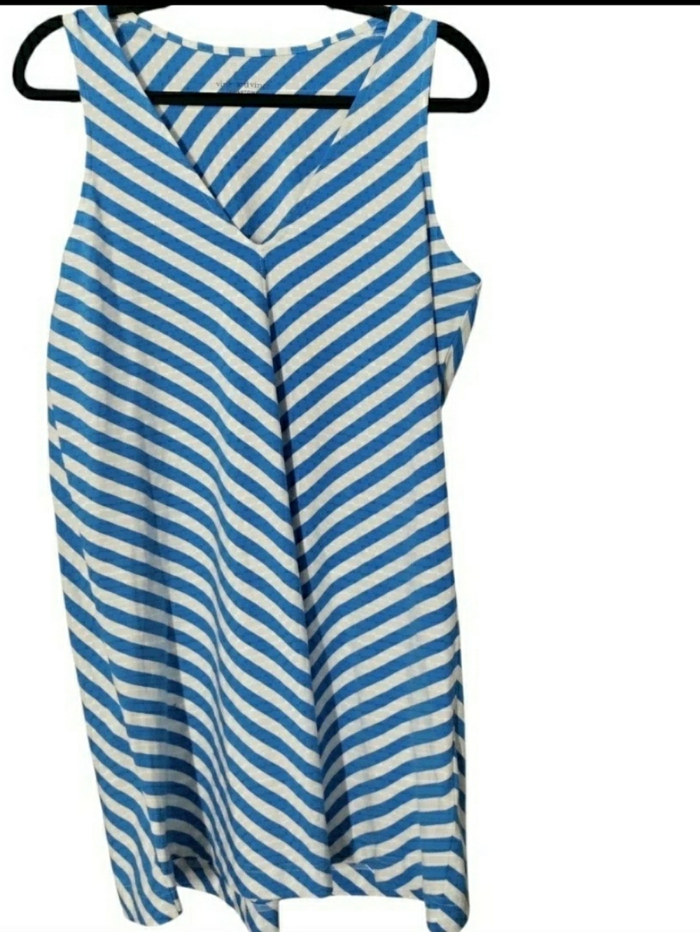 Vineyard Vines Edgartown Nautical Stripe Cotton Knit Tank Dress Sheath